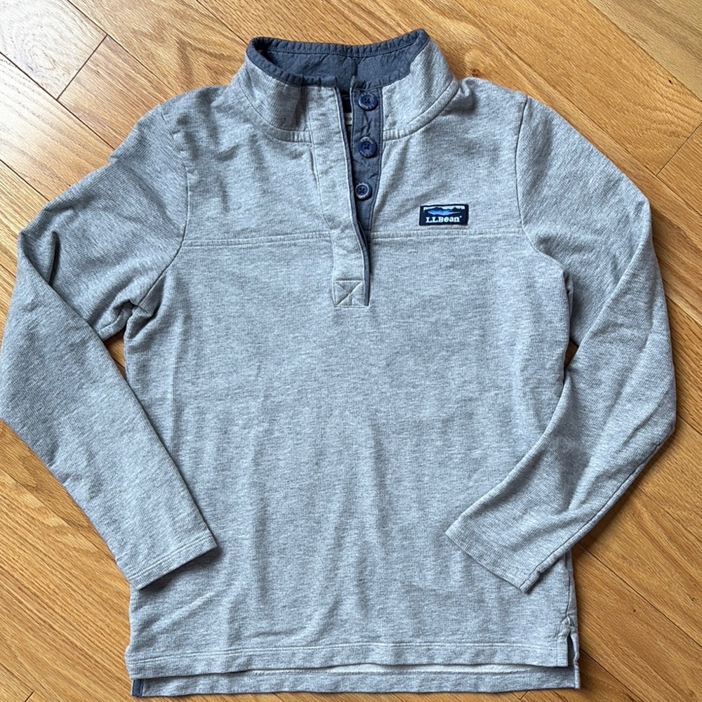 L.L. Bean women’s Gray Quarter-button Pullover